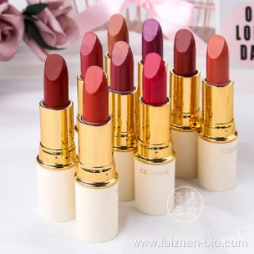 Multi-coloured matte lipstick set custom branding